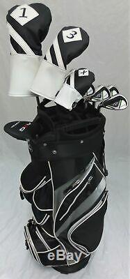 Mens LH Callaway Golf Set Driver, Wood, Hybrid, Irons, Putter Cart Bag Left Hand