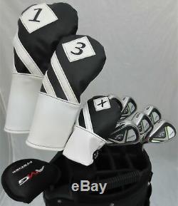 Mens LH Callaway Golf Set Driver, Wood, Hybrid, Irons, Putter Cart Bag Left Hand