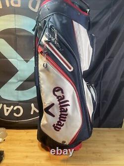 Mint Callaway Golf 2024 Org 14 Cart Bag 14-Way Red White & Blue