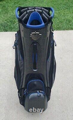 Mint Condition BagBoy Golf Cart Bag! With Rain Hood! 14 Dividers! Carbon Fiber