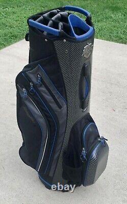 Mint Condition BagBoy Golf Cart Bag! With Rain Hood! 14 Dividers! Carbon Fiber