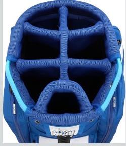 Mizuno BR-D3c Blue White Golf Cart Bag Divider System Shoulder Strap