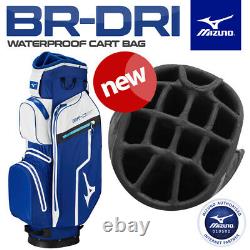 Mizuno BR-DRI 14-WAY Waterproof Golf Cart Trolley Bag Staff Blue NEW! 2021