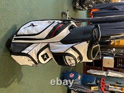Mizuno BRD 4C Cart Bag Great Golf Bag! Massive Cooler Pocket! White/Black/Red