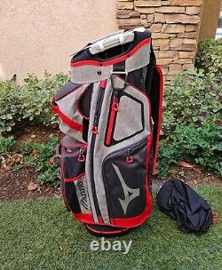 Mizuno BRD4C 14-Way Cart Bag, shop wear Only, Gray/Red NEW