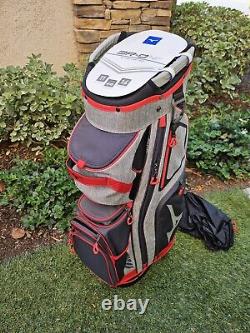 Mizuno BRD4C 14-Way Cart Bag, shop wear Only, Gray/Red NEW