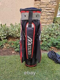 Mizuno BRD4C 14-Way Cart Bag, shop wear Only, Gray/Red NEW