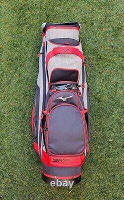 Mizuno BRD4C 14-Way Cart Bag, shop wear Only, Gray/Red NEW