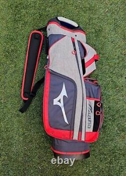 Mizuno BRD4C 14-Way Cart Bag, shop wear Only, Gray/Red NEW