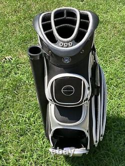 Mizuno Black/Gray/White Cart Bag 14 Way Top with raincover