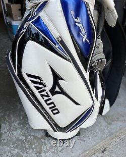 Mizuno JPX White/Blue/Black Golf Staff Cart Bag with 5 Club Compartments (LQQK)