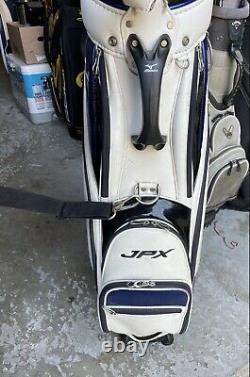 Mizuno JPX White/Blue/Black Golf Staff Cart Bag with 5 Club Compartments (LQQK)