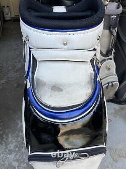 Mizuno JPX White/Blue/Black Golf Staff Cart Bag with 5 Club Compartments (LQQK)