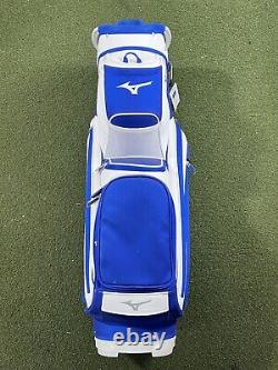 Mizuno Mini Staff Cart Golf Bag Blue White 14-Way Divide Strap (95464)