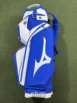 Mizuno Mini Staff Cart Golf Bag Blue White 14-Way Divide Strap (95464)