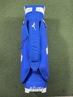 Mizuno Mini Staff Cart Golf Bag Blue White 14-Way Divide Strap (95464)