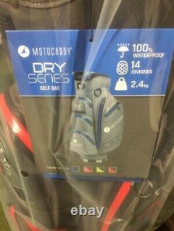 Motocaddy Dry Series Waterproof Cart Bag In Charcoal/Red BRAND NEW BOXED