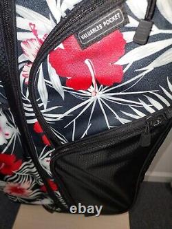 NAPLES BAY Posh Performance Ladies Golf Cart Bag- RED & BLACK Floral Pattern