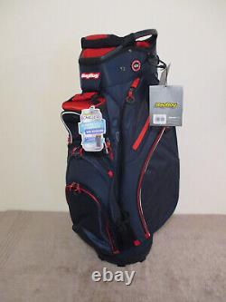 NEW Bag Boy Golf Chiller Cart Bag 14-way Top BagBoy Navy / Red / White