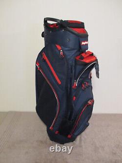 NEW Bag Boy Golf Chiller Cart Bag 14-way Top BagBoy Navy / Red / White