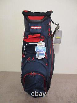 NEW Bag Boy Golf Chiller Cart Bag 14-way Top BagBoy Navy / Red / White