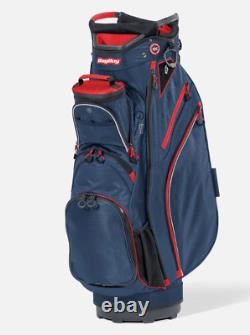 NEW Bag Boy Golf Chiller Cart Bag 14-way Top ZP BagBoy -Navy/Red/White