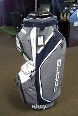 NEW COBRA ULTRALIGHT PRO CART BAG GRAY/NAVY 14-WAY TOP New With Tags