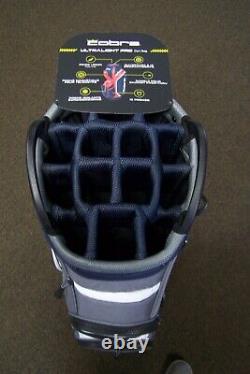 NEW COBRA ULTRALIGHT PRO CART BAG GRAY/NAVY 14-WAY TOP New With Tags