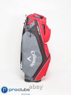 NEW Callaway ORG14 M 14-WAY CART Golf Bag withRainhood Red/Black/Grey 420210