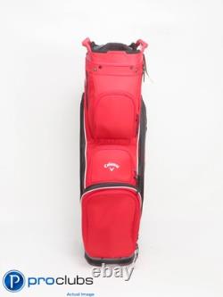 NEW Callaway ORG14 M 14-WAY CART Golf Bag withRainhood Red/Black/Grey 420210