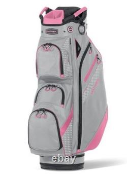 NEW Datrek Golf 2026 DG Lite III Cart Bag 14-Way Silver / Pink /White Dots