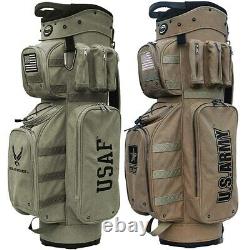 NEW Hot-Z Golf U. S. Military Active Duty Cart Bag 14-Way Top Pick your Branch