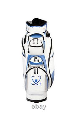 NEW Motor Power and Caddy 14 Way Divider Cart / Trolley Golf Bag White/Blue