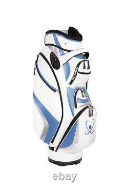 NEW Motor Power and Caddy 14 Way Divider Cart / Trolley Golf Bag White/Blue