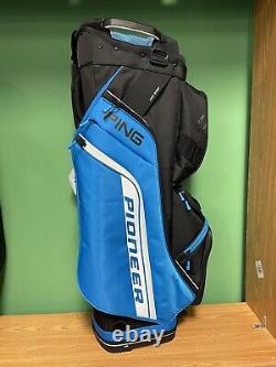 NEW Ping Golf 2022 Pioneer Cart Bag 15-way Top Black/ Royal Blue