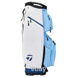 NEW TaylorMade Golf TM25 Cart Lite Bag 14-Way Top White / Lt Blue