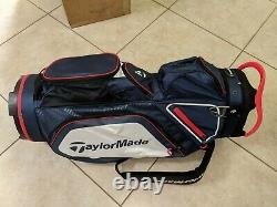 NEW Taylormade TM Golf Cart Bag Stand 8.0 Navy Blue Red