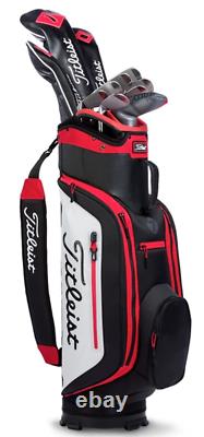 NEW Titleist Club 7 White/Black/Red Lightweight Cart Golf Bag (MSRP $240)