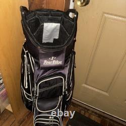 NEW Tour Edge Hot Launch Three Cart Bag 14 way golf bag- Black NICE