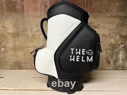 NEW Vessel Golf Den Caddy Black & White The Helm Logo Trash Can 21 Tall