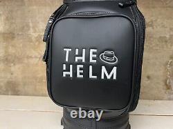 NEW Vessel Golf Den Caddy Black & White The Helm Logo Trash Can 21 Tall