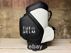 NEW Vessel Golf Den Caddy Black & White The Helm Logo Trash Can 21 Tall