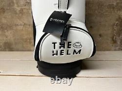 NEW Vessel Golf Den Caddy Black & White The Helm Logo Trash Can 21 Tall