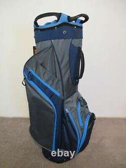 NEW Volvik Golf 9.5 Cart Bag 2.0 14-Way Top Grey & Blue