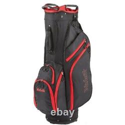 NEW Volvik Golf 9.5 Cart Bag 2.0 14-way Top Black / Red