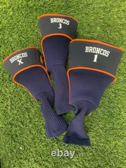 NFL DENVER BRONCOS Golf Club Cart Bag, 10 Way, Matching Headcovers