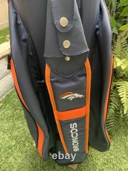 NFL DENVER BRONCOS Golf Club Cart Bag, 10 Way, Matching Headcovers