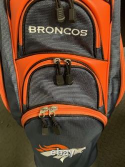 NFL DENVER BRONCOS Golf Club Cart Bag, 10 Way, Matching Headcovers