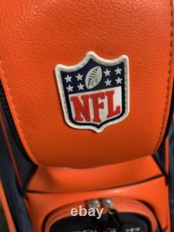 NFL DENVER BRONCOS Golf Club Cart Bag, 10 Way, Matching Headcovers