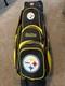 Nfl Steelers Golf Club Bag Single Strap'the Bucket' 14-way Cart With Accessoiries